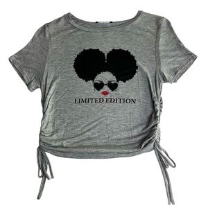 Fashion Nova Embrace the Hair Top - Small, Heather Grey